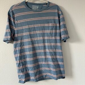 Faherty Sunwashed Regenerative Tee - Coast Coral Stripe Men’s Size L
